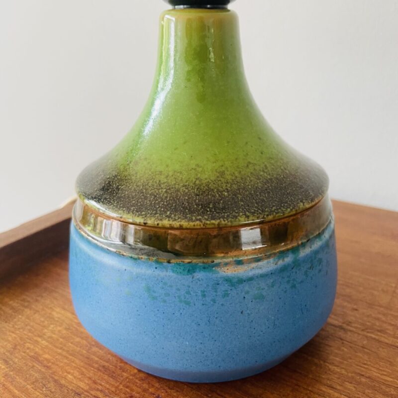 Vintage Tilgmans tafellamp groen blauw